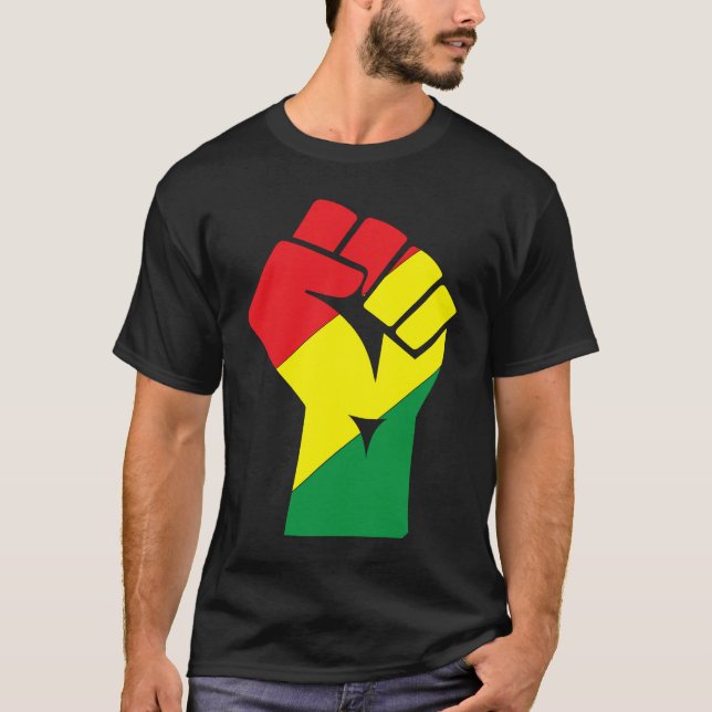 Camiseta Black History Month Fist Black Power African Ameri (Frente)