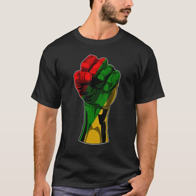 Camiseta Black History Month Fist Black Power African Women (Frente)
