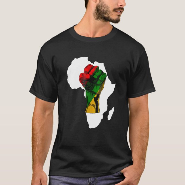 Camiseta Black History Month Fist Women Men Kids (Frente)