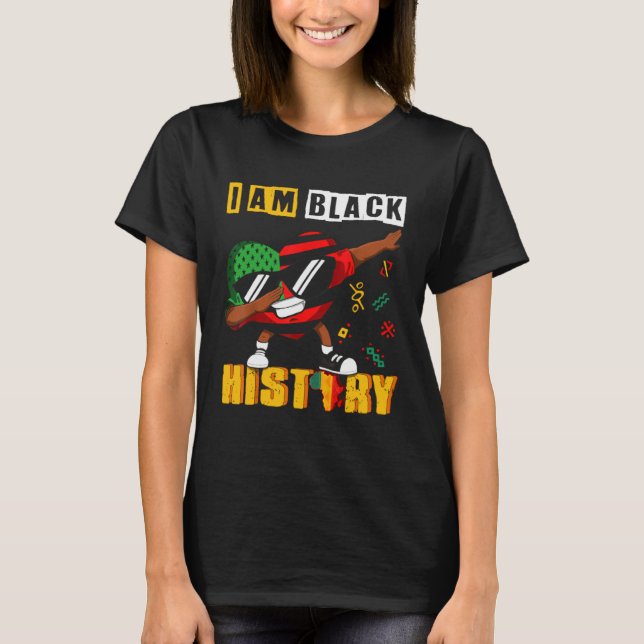 Camiseta Black History Month Kids Men Women Dabbing Heart A (Frente)