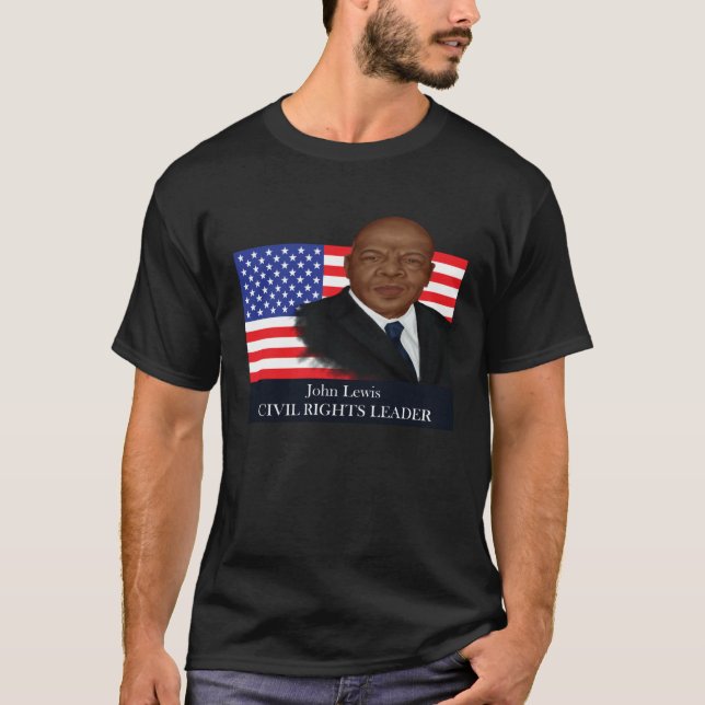 Camiseta Black History Month Leader John Lewis (Frente)