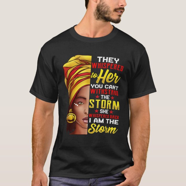 Camiseta Black History Month Melanin African Woman Afro I'm (Frente)