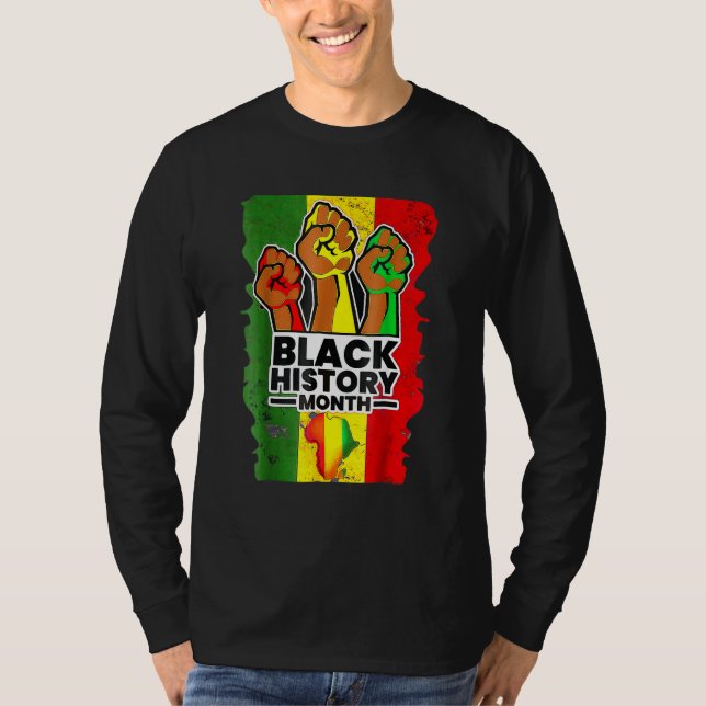 Camiseta Black History Month Melanin Afro African Pride Men (Frente)