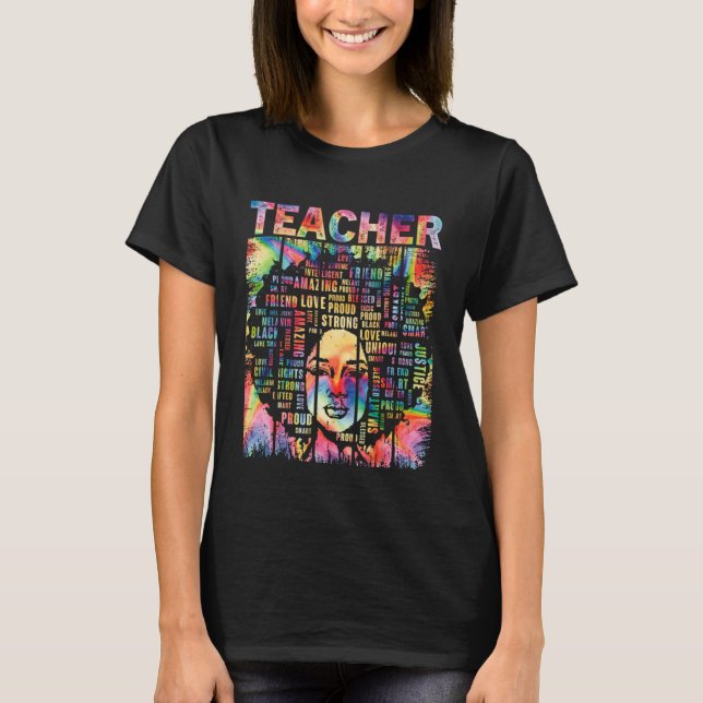 Camiseta Black History Month Melanin Afro Women Teachers Ti (Frente)