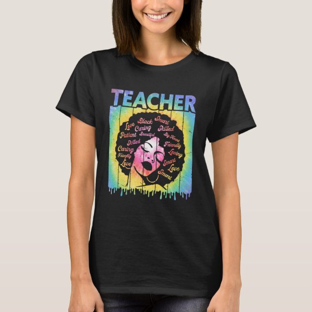 Camiseta Black History Month Melanin Afro Women Teachers Ti (Frente)
