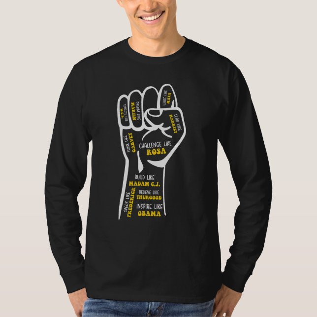 Camiseta Black History Month Melanin Queen African Rise Fis (Frente)