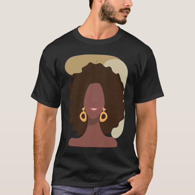 Camiseta Black History Month Minimalist Queen Melanin Boho  (Frente)