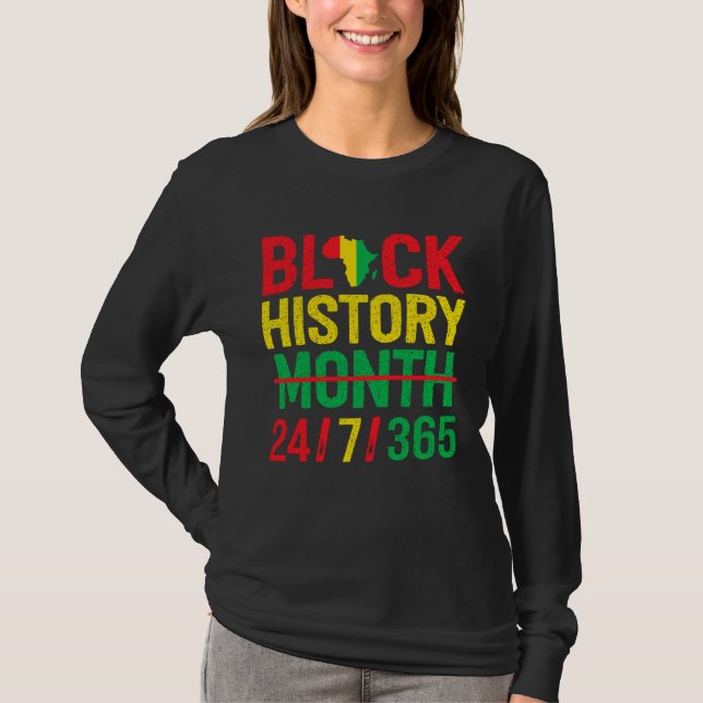 Camiseta Black History Month One Month Cant Hold Our Histor (Frente)