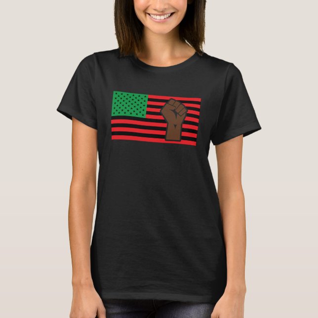 Camiseta Black History Month Pan African Flag Black African (Frente)