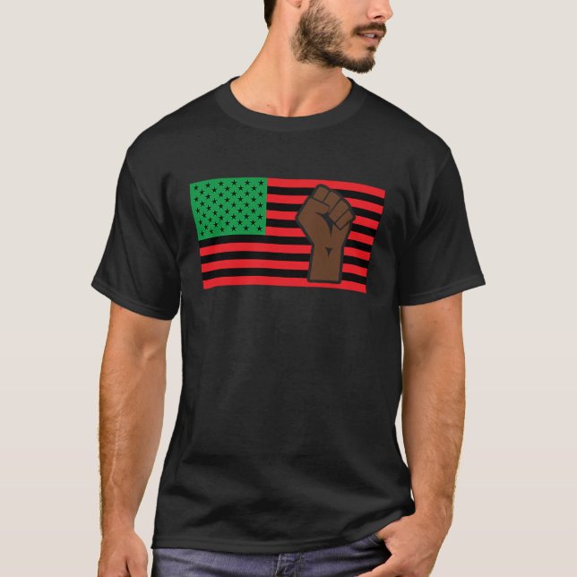 Camiseta Black History Month Pan African Flag Black African (Frente)