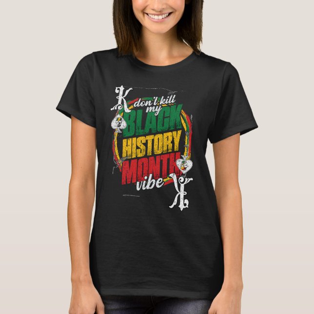 Camiseta Black History Month Proud Black Poker Player Appar (Frente)