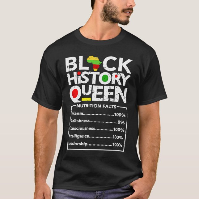 Camiseta Black History Month Queen Melanin Women Mother Sis (Frente)