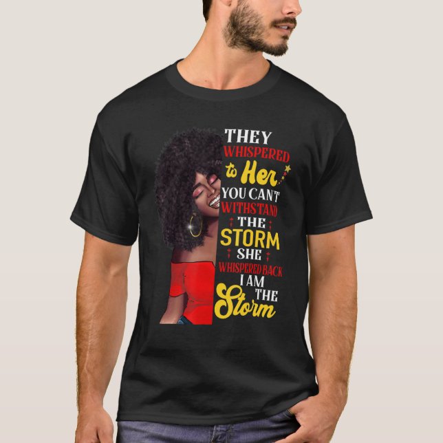 Camiseta Black History Month Shirt African Woman Afro I Am  (Frente)