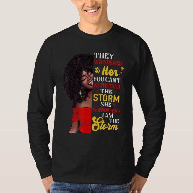 Camiseta Black History Month Shirt African Woman Afro I Am  (Frente)