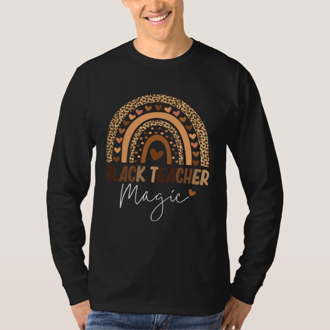 Camiseta Black History Month Teacher Black Teacher Magic (Frente)