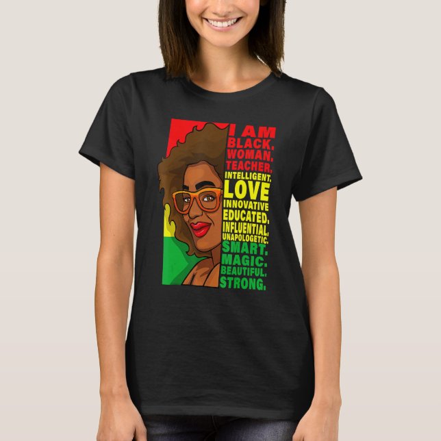 Camiseta Black History Month Teacher Women African Teachers (Frente)