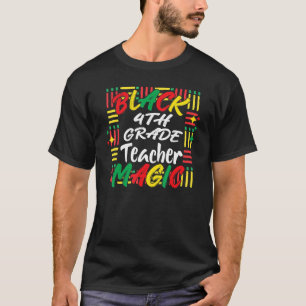 Camiseta Black History Month Tees Black 4th Grade Teacher M