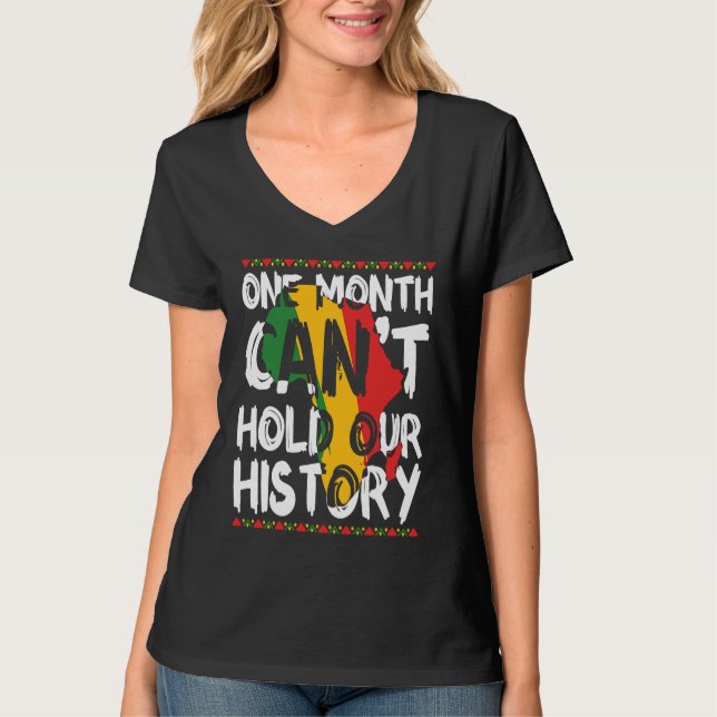 Camiseta Black History Month USA Afro America African  1 (Frente)