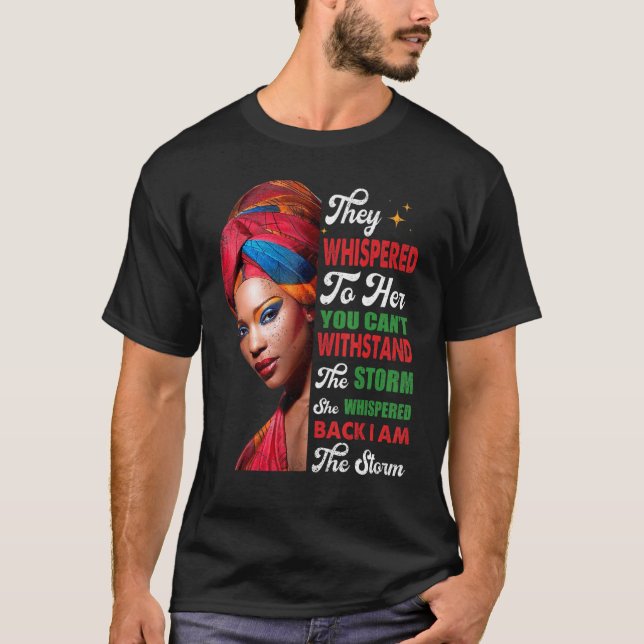 Camiseta Black History Month Women African Afro I Am The St (Frente)