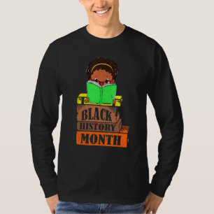Camiseta Black History Monty Lendo Livro Africano Prid