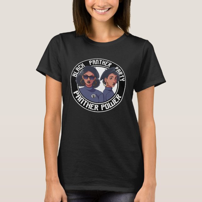 Camiseta Black History Panther Party Afro American Oakland  (Frente)
