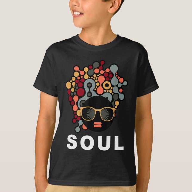 Camiseta Black History Power presentin Melanin American Afr (Frente)