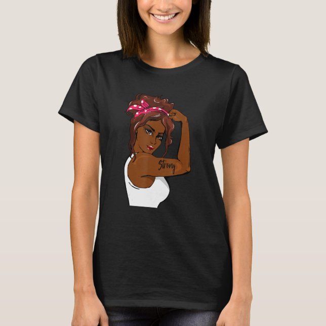 Camiseta Black History Strong Women Black History Month Afr (Frente)
