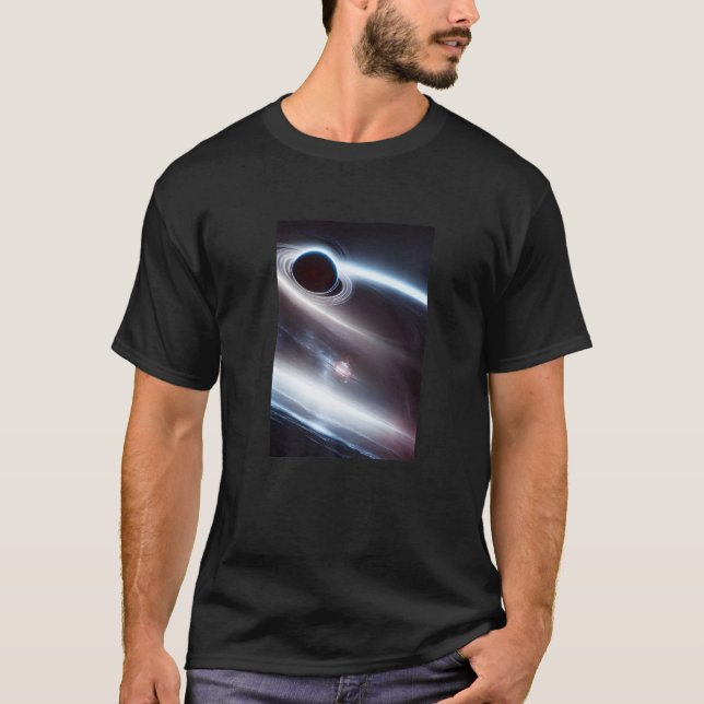 Camiseta Black Hole Exterior Galaxy Premium (Frente)