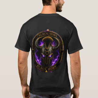 Camiseta Black Horn – Dark Fantasy Warrior Helmet Purple Li