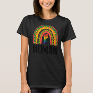 Camiseta Black Human Power Rainbow Women African Black Hist
