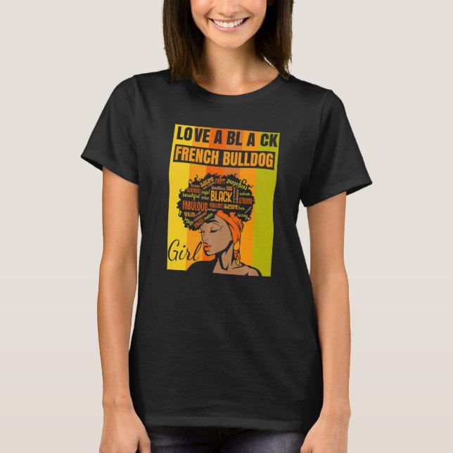 Camiseta Black Independence Day - French Bulldog Girl Premi (Frente)
