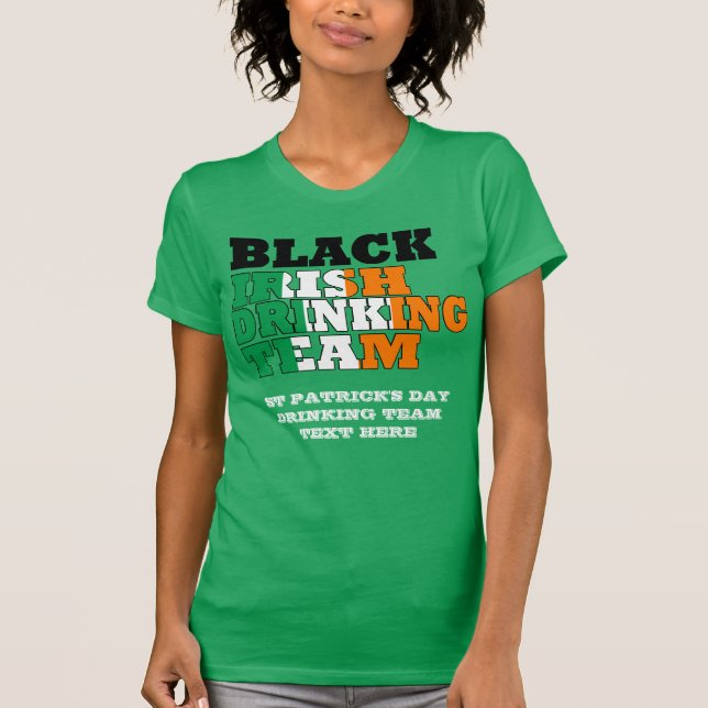 Camiseta Black Irish Bebendo Team (Frente)