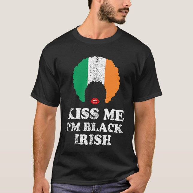 Camiseta Black Irish Shamrock Lucky St Patricks Day Women (Frente)