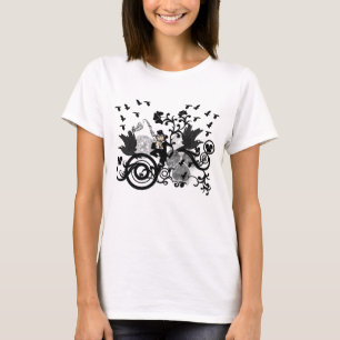 Camiseta Black Irish Swirls and Leprechauns