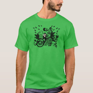 Camiseta Black Irish Swirls and Leprechauns