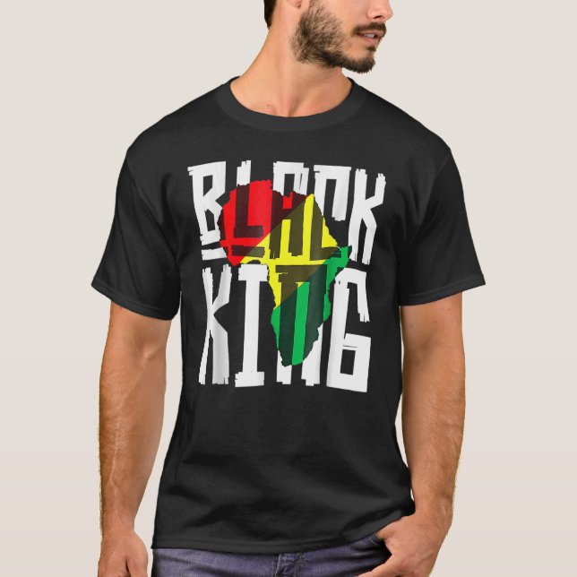 Camiseta Black King Black Power Black History Month (Frente)