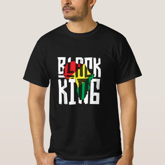 Camiseta Black King Boys History Month Africa Tribal (Frente)