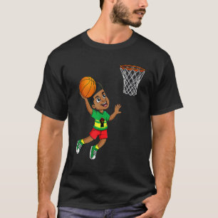 Camiseta Black King Dunking A Basball Brown Skin Boys Ki