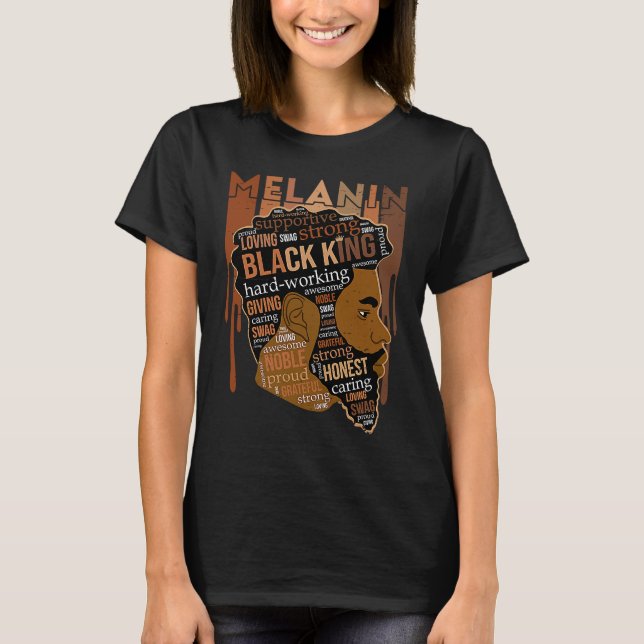 Camiseta Black King  for Boys Men History Month Africa Trib (Frente)