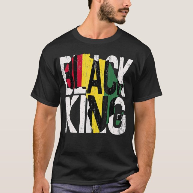 Camiseta Black King History Month African American Pr (Frente)