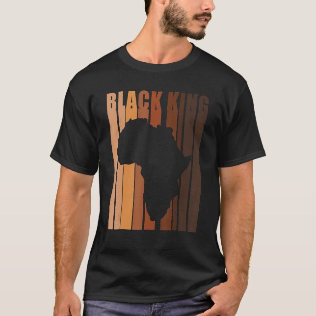 Camiseta Black King History Month Melanin Afro Frican (Frente)