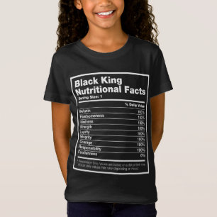 Camiseta Black King Nutritional Facts Black History Mês M