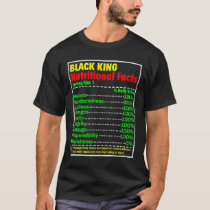 Camiseta Black King Nutritional Facts Black History Month