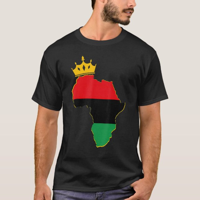 Camiseta Black King Queen Couple Matching African American  (Frente)