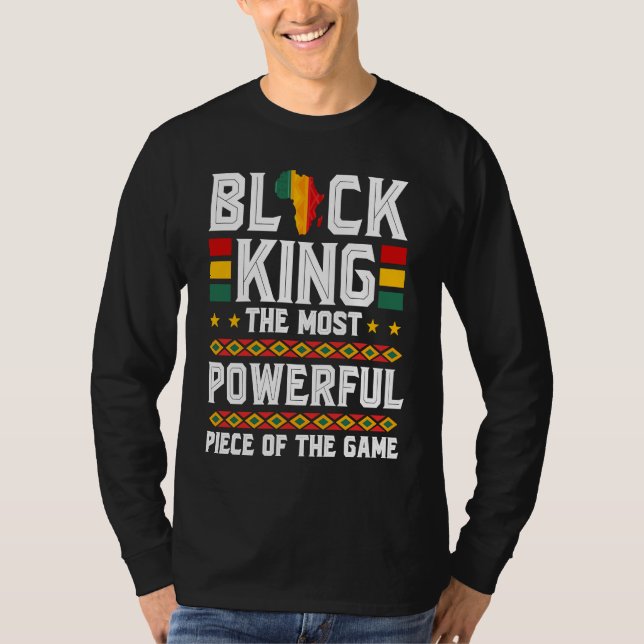 Camiseta Black King The Most Powerful Piece in The Game Mel (Frente)