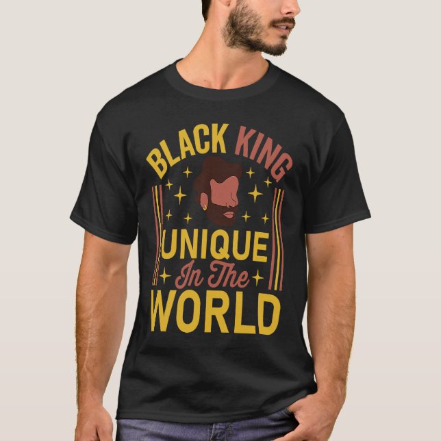 Camiseta Black King Unique In The World Black History Month (Frente)