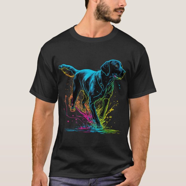 Camiseta Black Lab Black Labrador Retriever Cachorro Mamãe (Frente)
