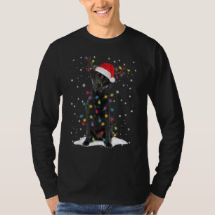 Camiseta Black Lab Labrador Árvore de Natal Light Pajama Do