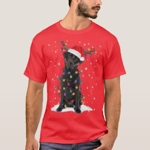 Camiseta Black Lab Labrador Árvore de Natal Light Pajama Do