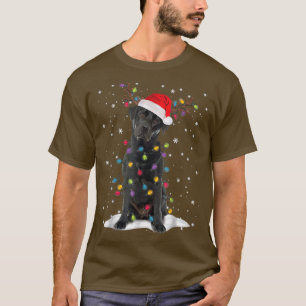 Camiseta Black Lab Labrador Árvore de Natal Light Pajama Do